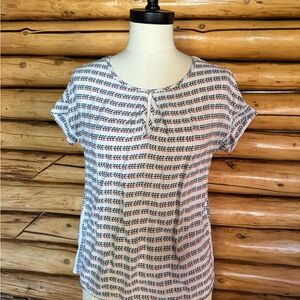 Sora by JBC. Cream lined short sleeve sweater